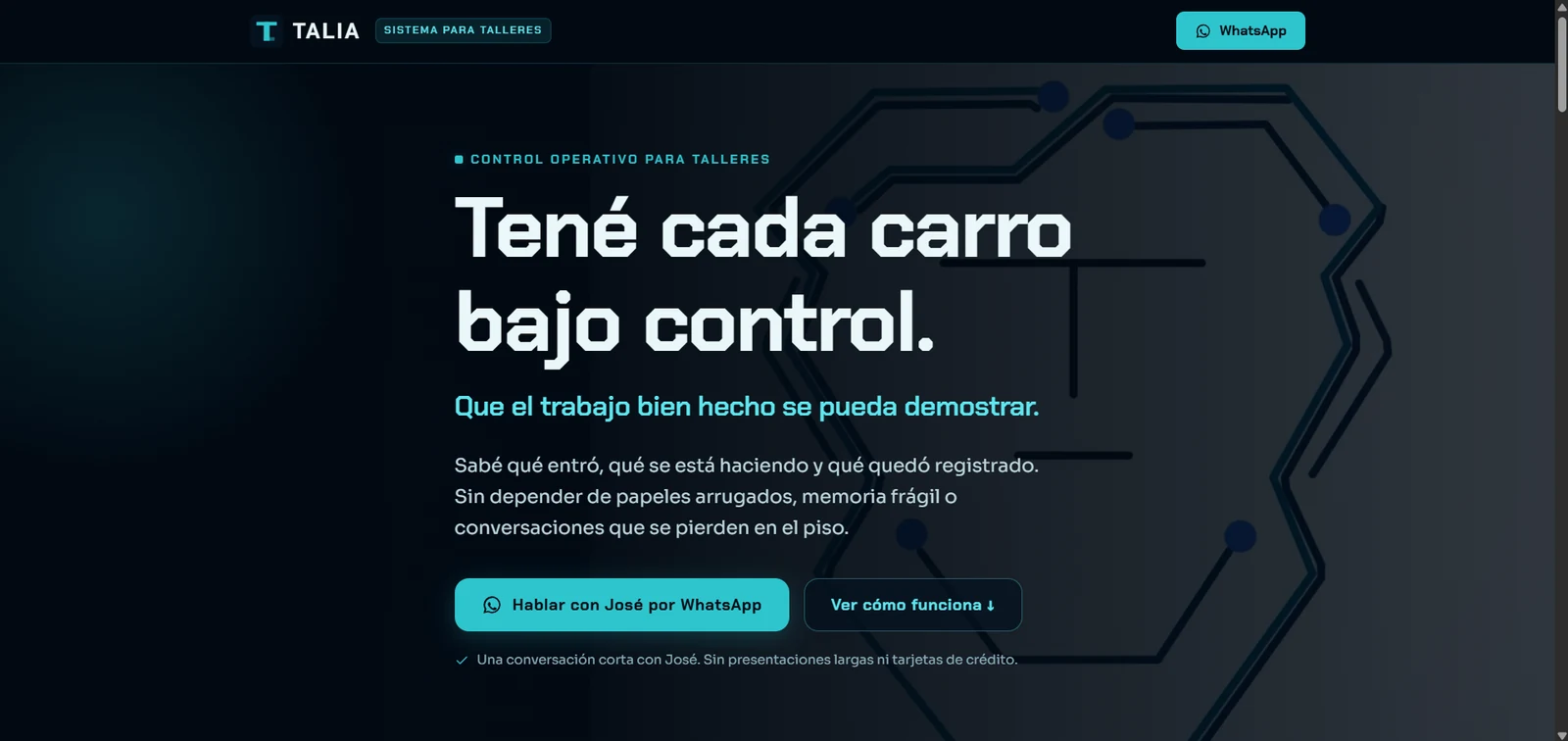 Talia — MVP para gestión y logística de talleres automotrices